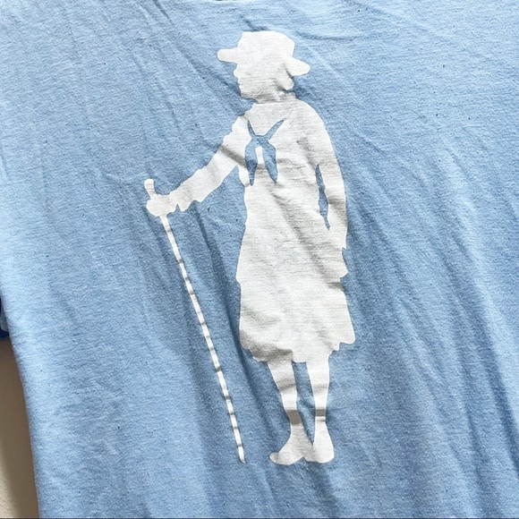 Vintage Light Blue Single Stitch Short Sleeve Tee Campfire Girl Graphic - Picture 2 of 5